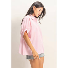 Load image into Gallery viewer, Striped SS Button PINK