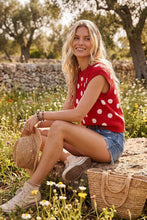 Load image into Gallery viewer, Red Polka Dot Knit