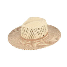 Load image into Gallery viewer, PNC0006 Two-Tone Open Crochet Sun Hat: Black - South Main Boutique