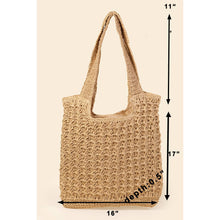 Load image into Gallery viewer, Intricate Straw Knit Tote Bag: KA - South Main Boutique