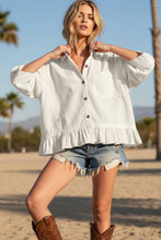 Load image into Gallery viewer, Ruffle Hem Poplin