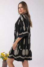 Load image into Gallery viewer, JP6010 Berkley Embroidered Cover Up Dress With Tassel Ties - South Main Boutique