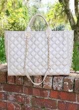 Load image into Gallery viewer, Melissa Tote Bag Pearl Quilted
