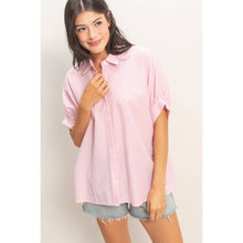 Load image into Gallery viewer, Striped SS Button PINK