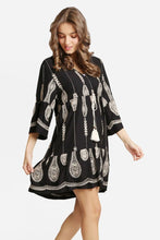 Load image into Gallery viewer, JP6010 Berkley Embroidered Cover Up Dress With Tassel Ties - South Main Boutique