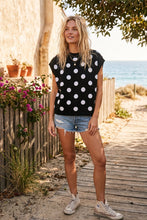 Load image into Gallery viewer, Blue Polka Dot Knit