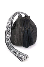 Load image into Gallery viewer, Sol Multi Color Women's Shoulder Bag with Aztec Strap: Black - South Main Boutique