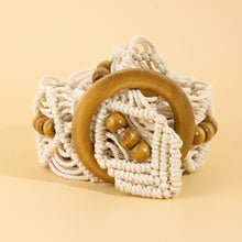 Load image into Gallery viewer, Wooden Buckle Beaded Braid Belt: KA - South Main Boutique