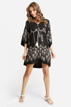 Load image into Gallery viewer, JP6011 Nala Embroidered Cover Up Dress With Tassel Ties - South Main Boutique