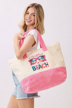 Load image into Gallery viewer, MB0345 Sunglasses Life Is Better At The Beach Terry Tote Bag - South Main Boutique