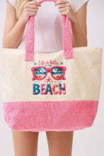 Load image into Gallery viewer, MB0345 Sunglasses Life Is Better At The Beach Terry Tote Bag - South Main Boutique