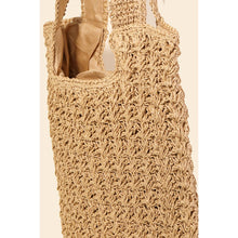 Load image into Gallery viewer, Intricate Straw Knit Tote Bag: KA - South Main Boutique