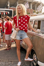 Load image into Gallery viewer, Red Polka Dot Knit