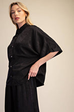 Load image into Gallery viewer, Flowy Black Glam Top