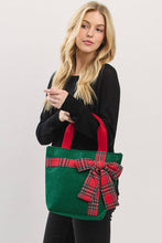 Load image into Gallery viewer, Christmas Bag w Plaid Blow