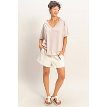 Load image into Gallery viewer, V-Neck Tee TAUPE