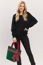 Load image into Gallery viewer, Christmas Bag w Plaid Blow