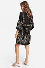 Load image into Gallery viewer, JP6011 Nala Embroidered Cover Up Dress With Tassel Ties - South Main Boutique
