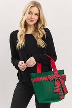 Load image into Gallery viewer, Christmas Bag w Plaid Blow