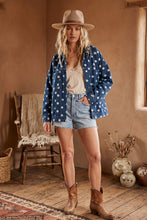 Load image into Gallery viewer, Polka Dot Denim Jacket
