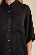 Load image into Gallery viewer, Flowy Black Glam Top
