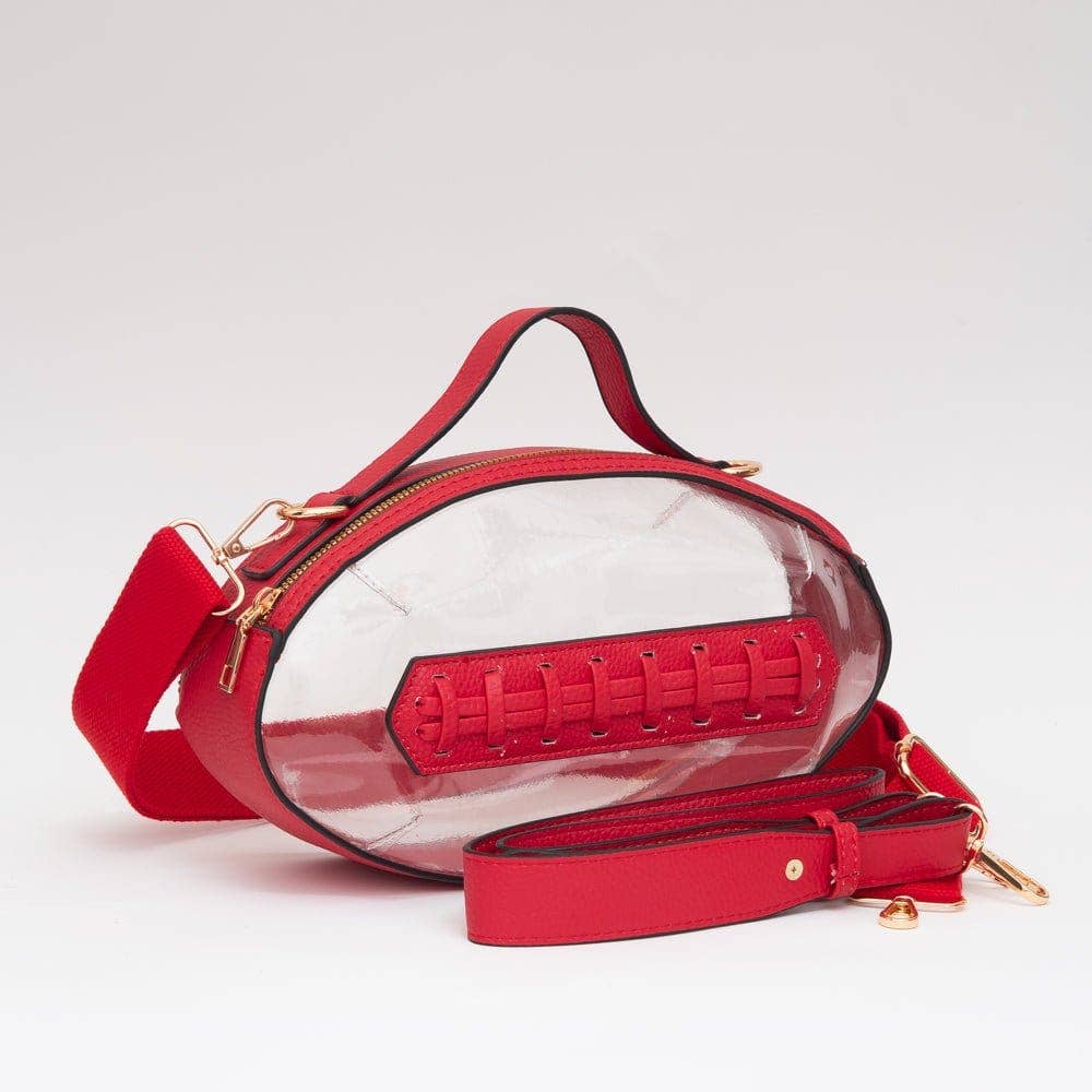Clear Football Bag Red