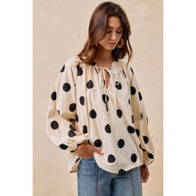 Load image into Gallery viewer, POLKA DOT BALLOON SLEEVE
