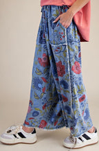 Load image into Gallery viewer, FLORAL CHAMBRAY PANTS

