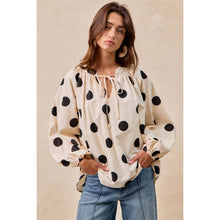 Load image into Gallery viewer, POLKA DOT BALLOON SLEEVE
