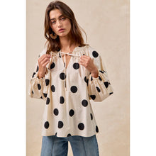 Load image into Gallery viewer, POLKA DOT BALLOON SLEEVE
