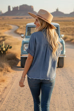 Load image into Gallery viewer, Frayed Trim Denim
