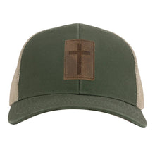 Load image into Gallery viewer, Leather Cross Olive/Tan
