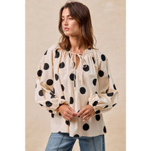Load image into Gallery viewer, POLKA DOT BALLOON SLEEVE
