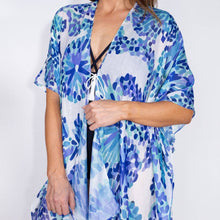 Load image into Gallery viewer, Tropical Haven Cover Up   Blue   One Size - South Main Boutique
