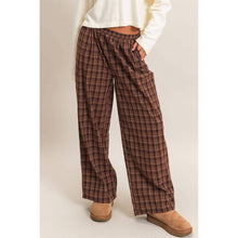 Load image into Gallery viewer, Brown Plaid Pants
