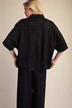 Load image into Gallery viewer, Flowy Black Glam Top
