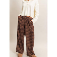 Load image into Gallery viewer, Brown Plaid Pants
