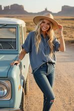 Load image into Gallery viewer, Frayed Trim Denim
