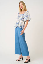 Load image into Gallery viewer, 2 POCKET DETAIL WIDE LEG HIGH WAIST PANTS: DENIM / S-M-L(2-2-2) - South Main Boutique
