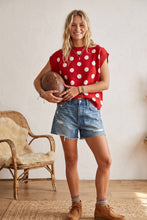 Load image into Gallery viewer, Red Polka Dot Knit

