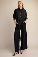 Load image into Gallery viewer, Flowy Black Glam Top
