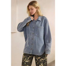 Load image into Gallery viewer, French Terry Denim Jacket

