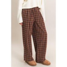 Load image into Gallery viewer, Brown Plaid Pants
