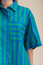 Load image into Gallery viewer, Collar Neck Button Down Shirt: Green / L - South Main Boutique
