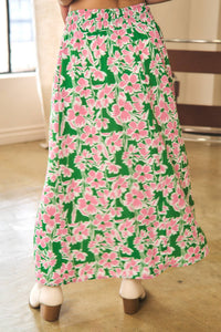FLORAL PLUS MIDI SKIRT