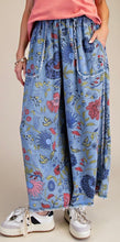 Load image into Gallery viewer, FLORAL CHAMBRAY PANTS
