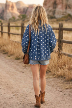 Load image into Gallery viewer, Polka Dot Denim Jacket
