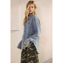 Load image into Gallery viewer, French Terry Denim Jacket
