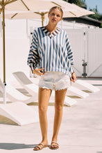 Load image into Gallery viewer, Striped BLUE CHARCOAL
