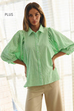 Load image into Gallery viewer, Green Stripe Plus - South Main Boutique
